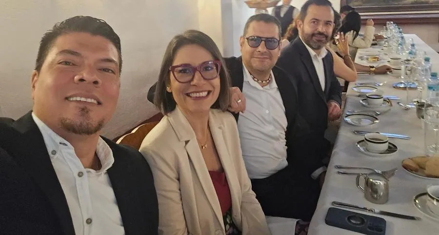Daniel Cázares en un encuentro del sector financiero